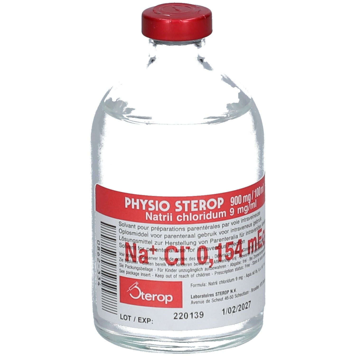 Physio Sterop - Chlorure de Sodium 0,9% Solvant