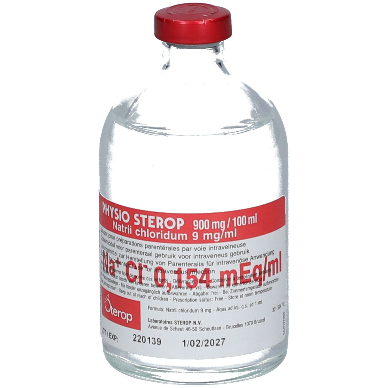 Physio Sterop - Chlorure de Sodium 0,9% Solvant