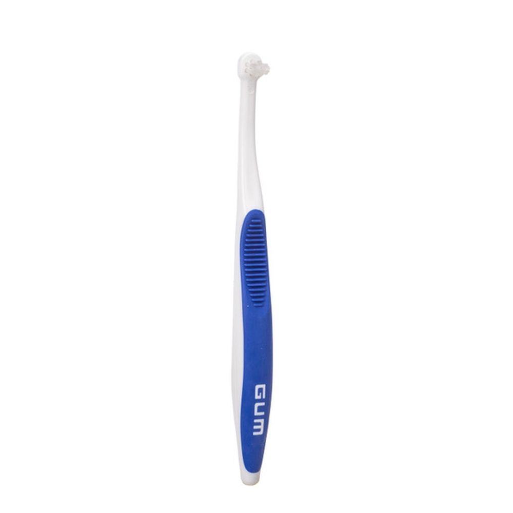 GUM End-Tuft tandenborstel, blauw-wit. Enkele borsteltjes. Zonder verpakking.