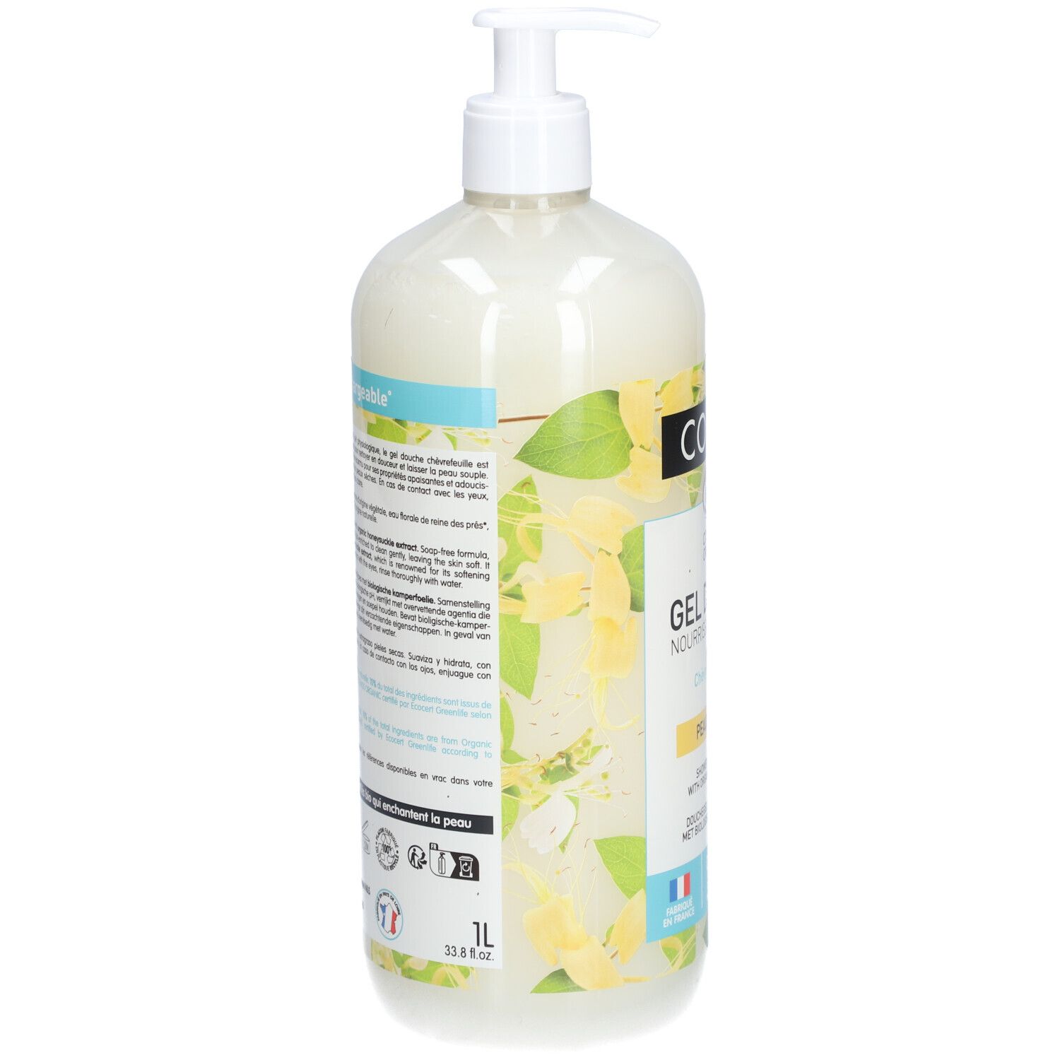 Coslys Gel Douche Nourrissant Surgras Peaux Sèches Chèvrefeuille