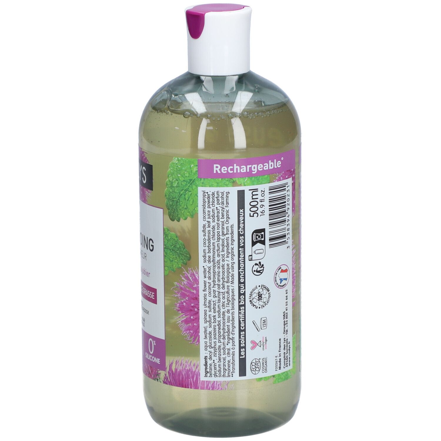 Coslys Shampoing Bio Détox Fraîcheur Cheveux À Tendance Grasse Bardane Et Jujubier