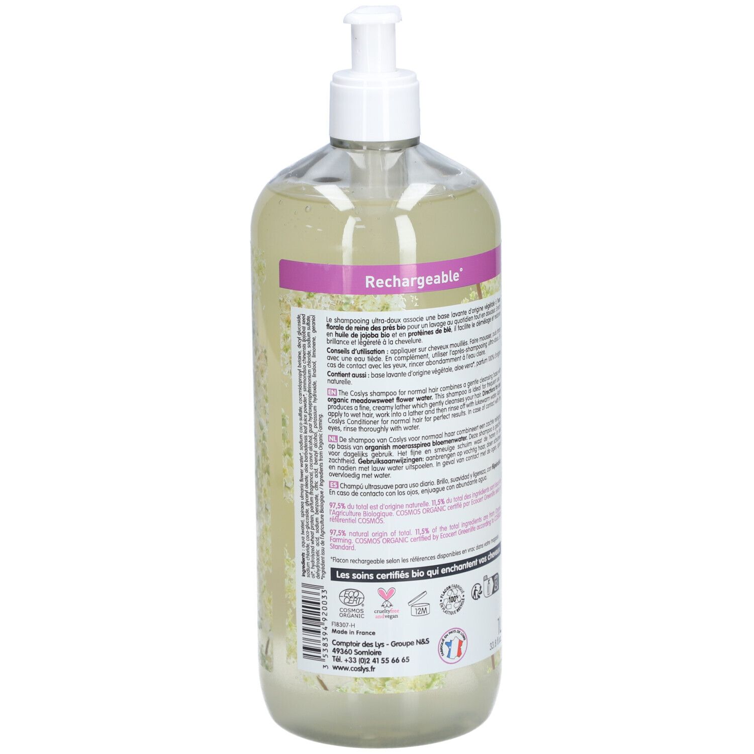 Coslys Shampoing Bio Ultra-Doux Cheveux Normaux
