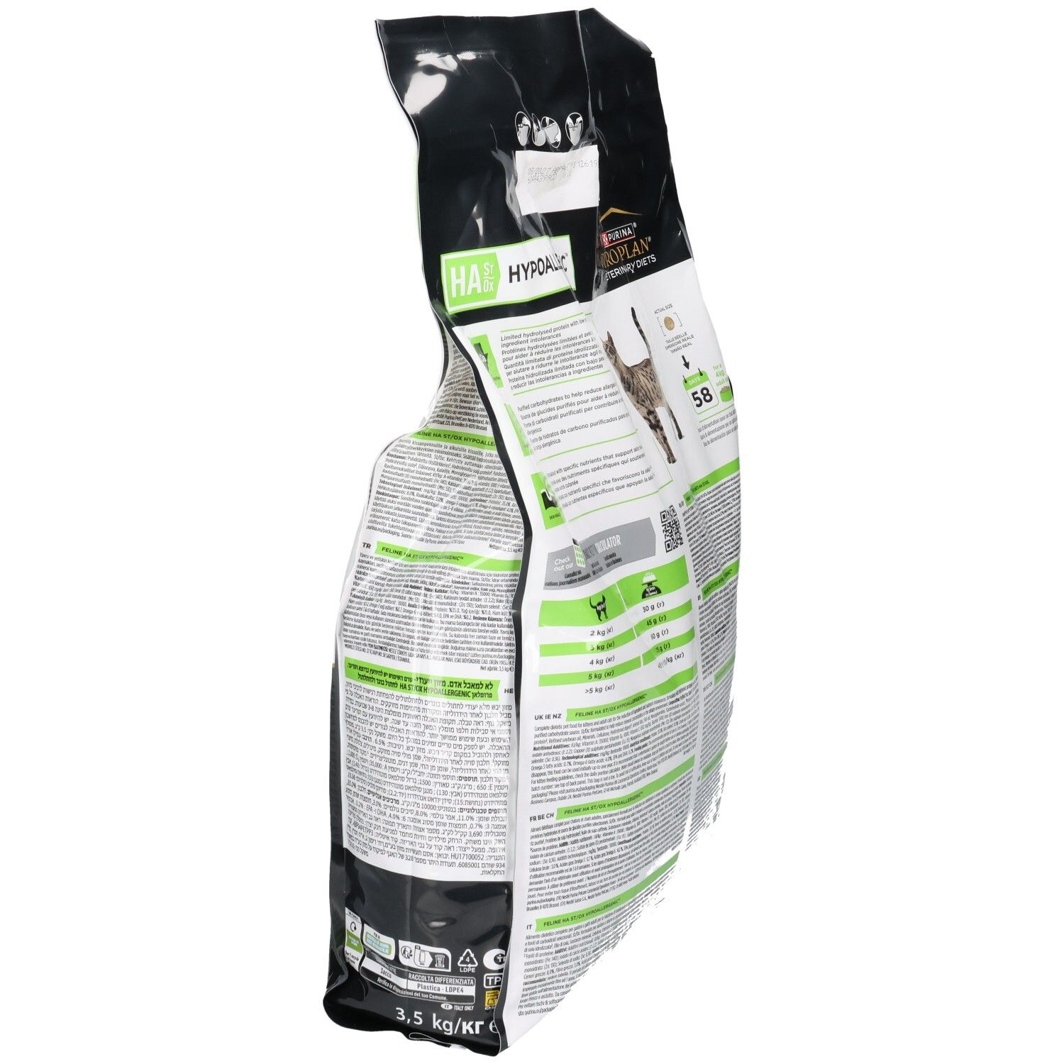 Zak Purina Pro Plan Veterinary Diets HA Hypoallergenic kattenvoer, 3,5 kg.