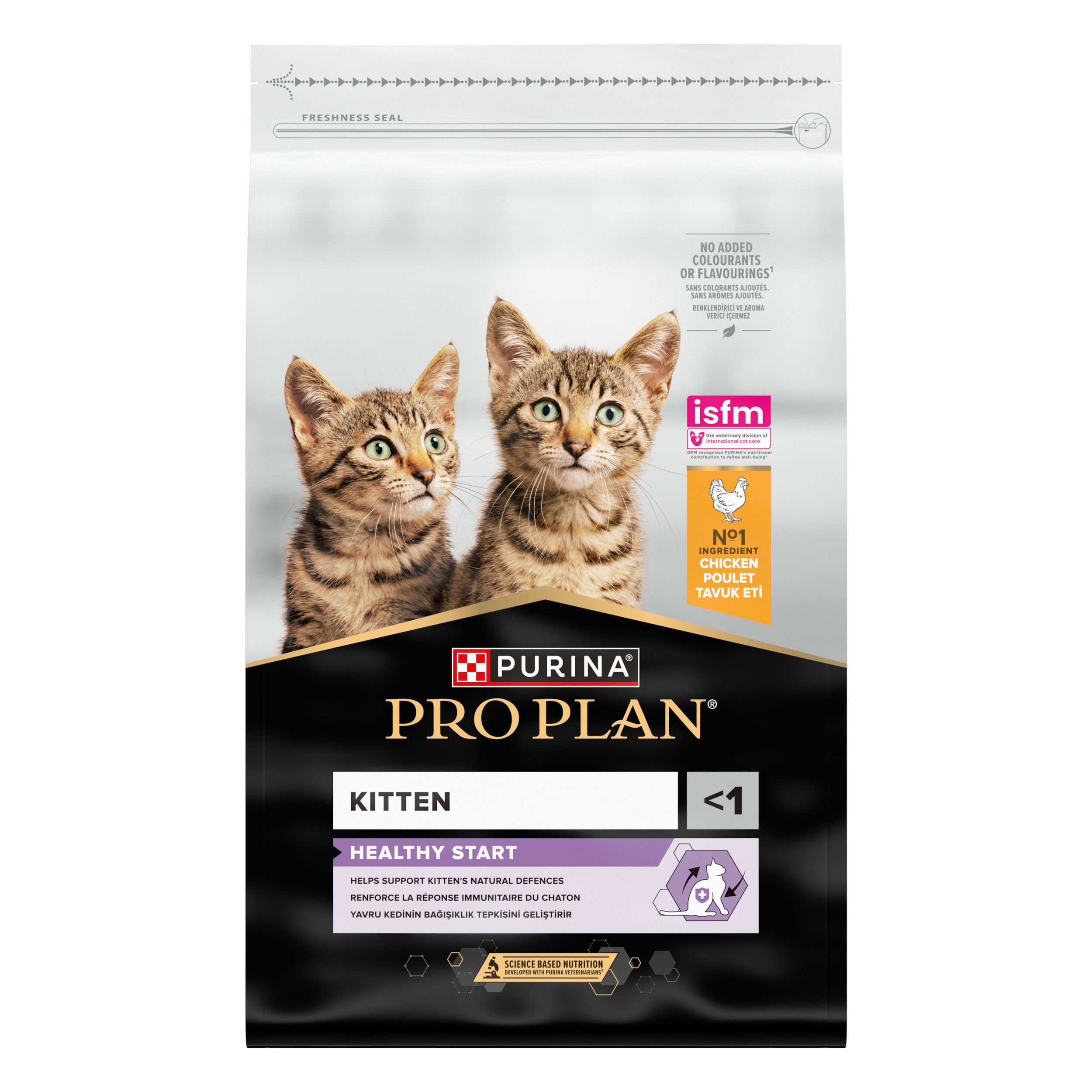 Zak kattenvoer. Twee kittens. Merk: Purina Pro Plan Kitten Healthy Start. Met zegel.