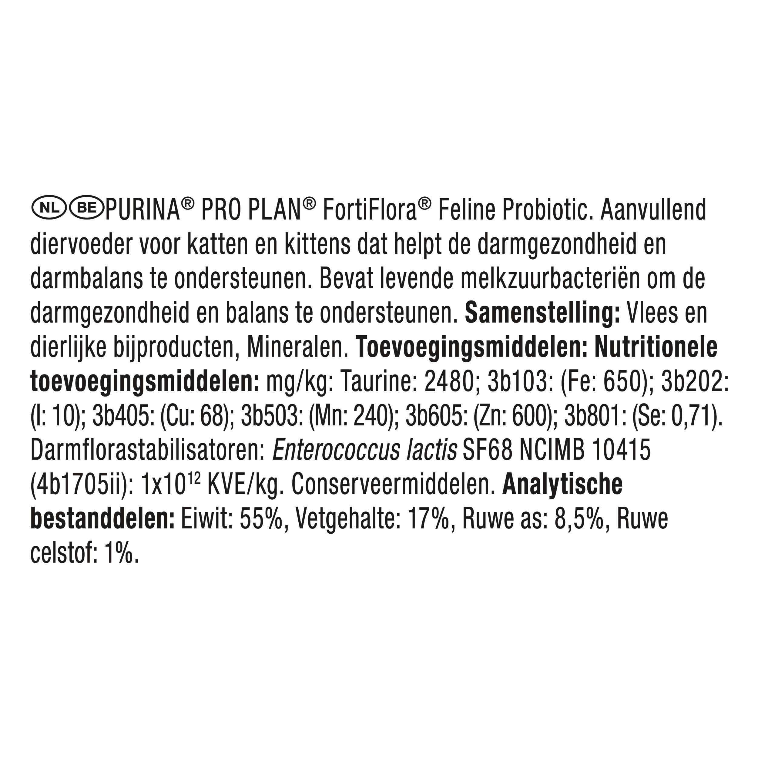 Tekst op zwarte achtergrond. Bevat informatie over het product.