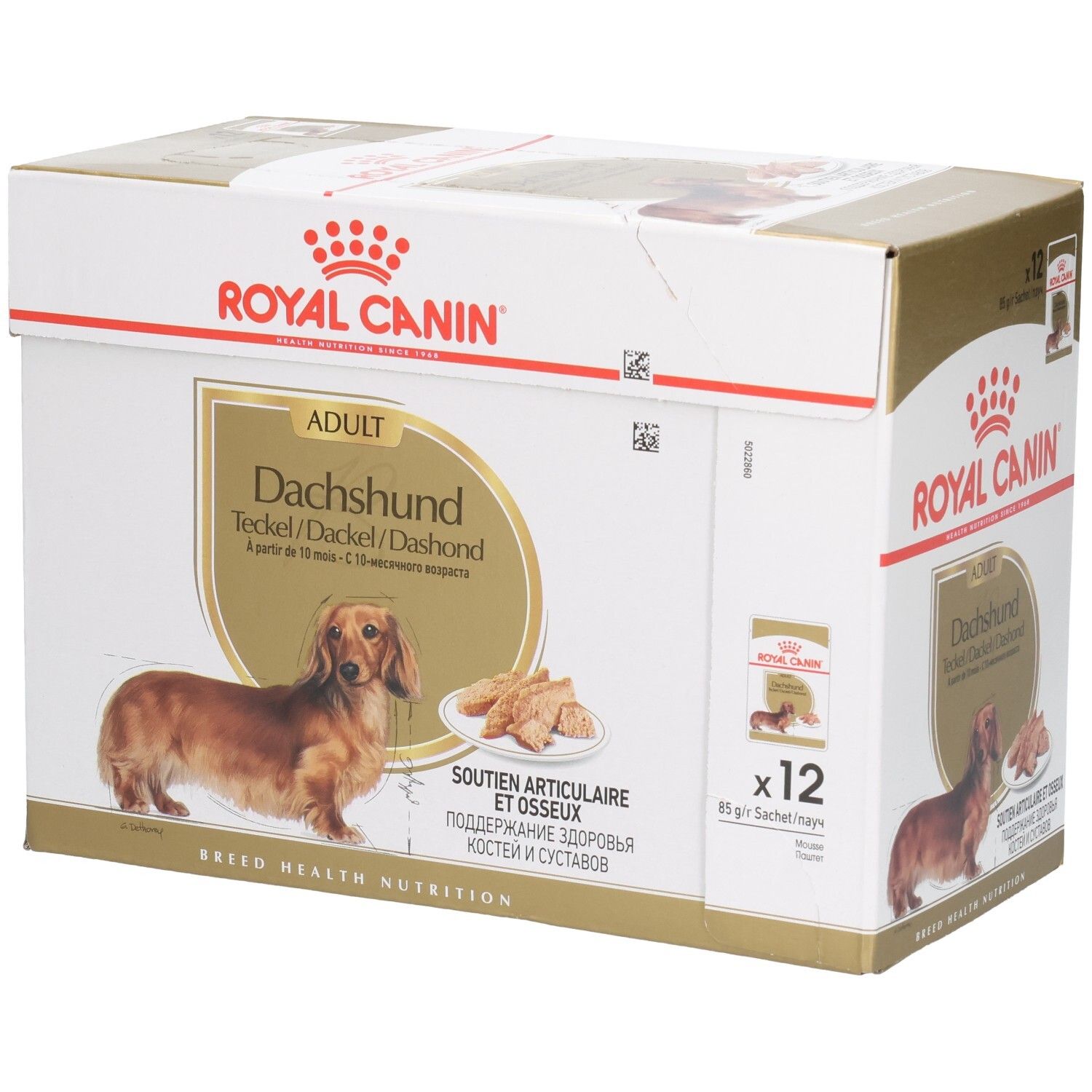 Royal Canin Dashond Adult voerbox, 12 zakjes.