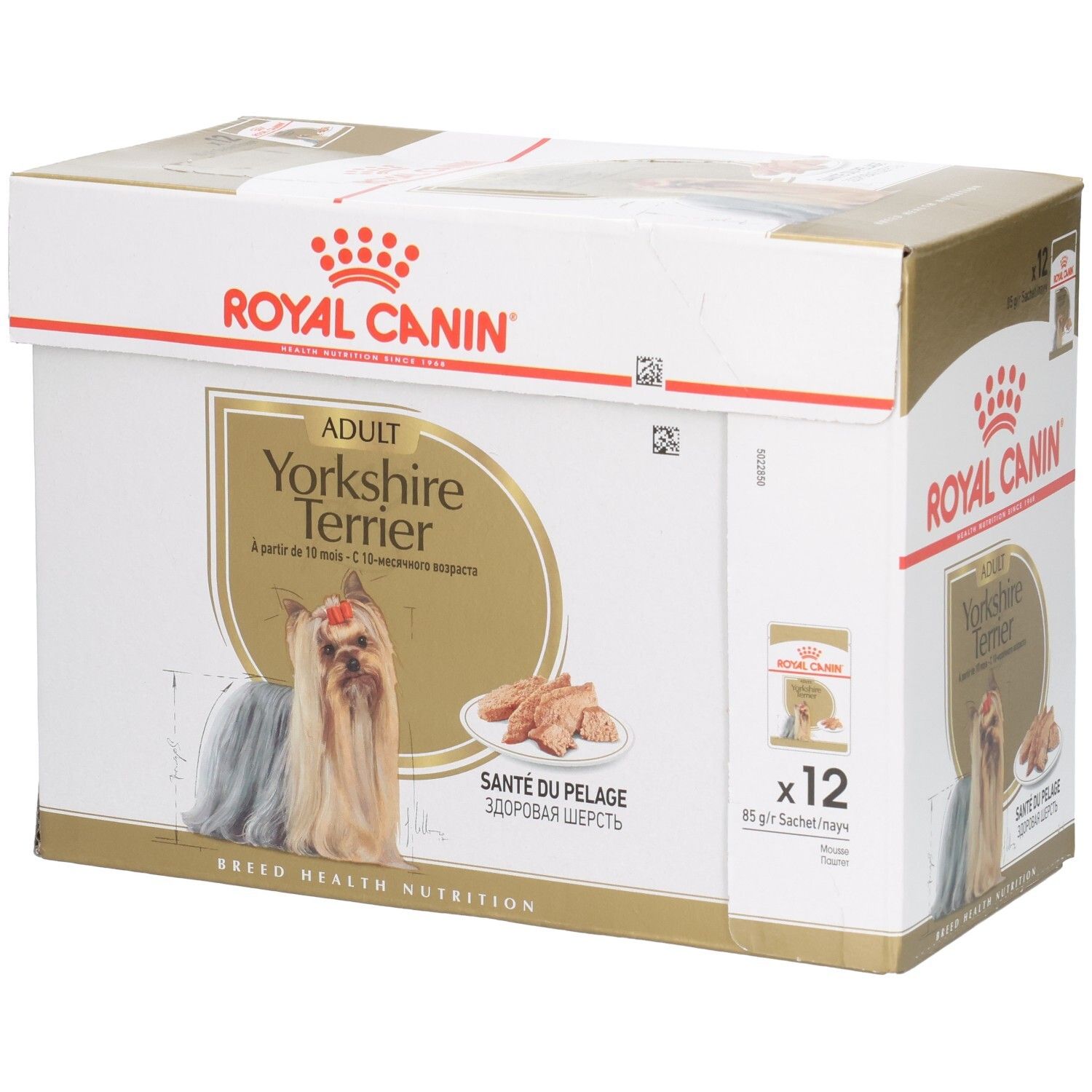 Royal Canin Yorkshire Terrier Adult Multipack, 12 zakjes van 85g.