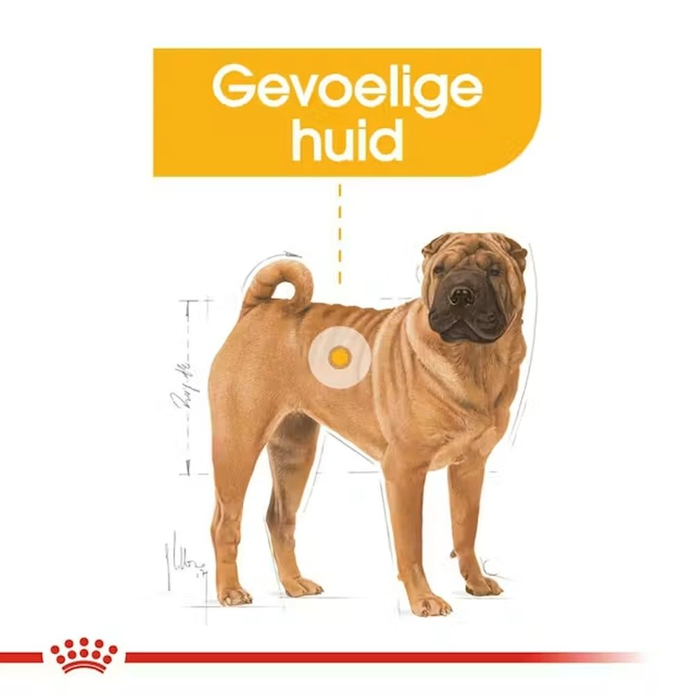 Grafiek over hondenvoerformule met verminderde allergenen, 91% tevreden eigenaren.