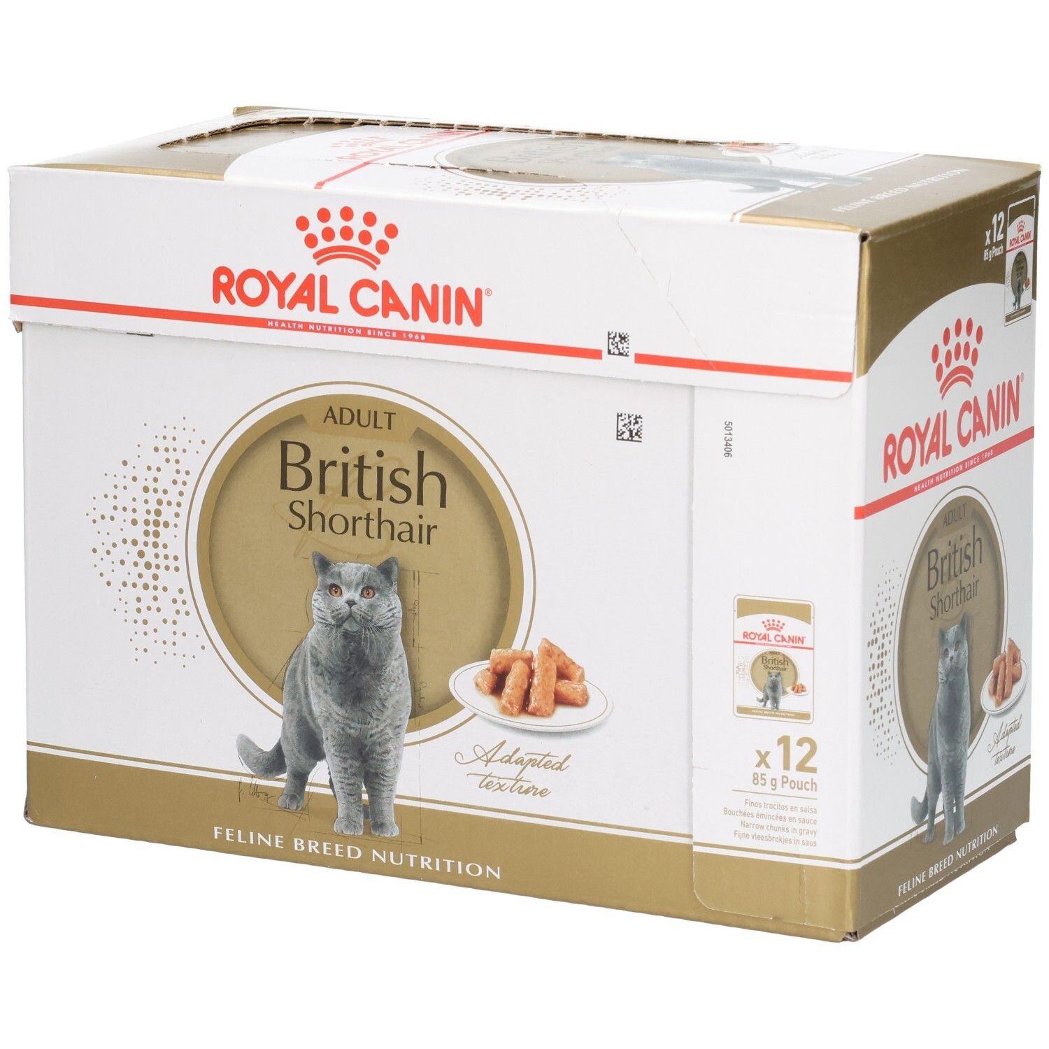 Royal Canin British Shorthair Adult kattenvoerdoos, 12x85g zakjes.