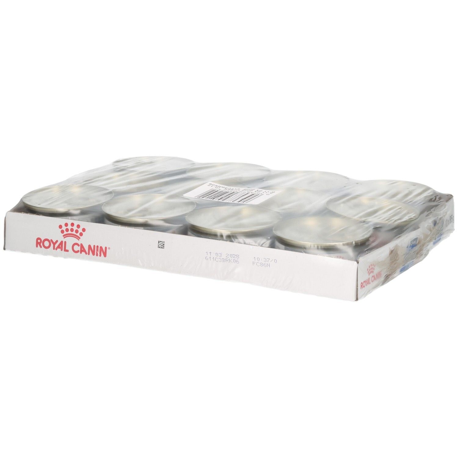Royal Canin Light Weight Mousse voor katten, verpakking van 12x85g.
