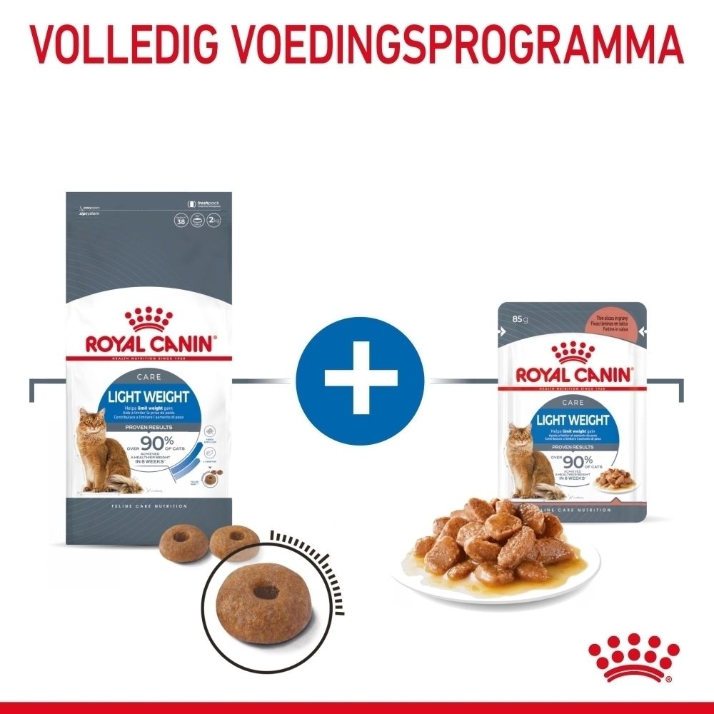 Royal Canin Light Weight Care: Unieke Light Weight formule met vezels en L-Carnitine.