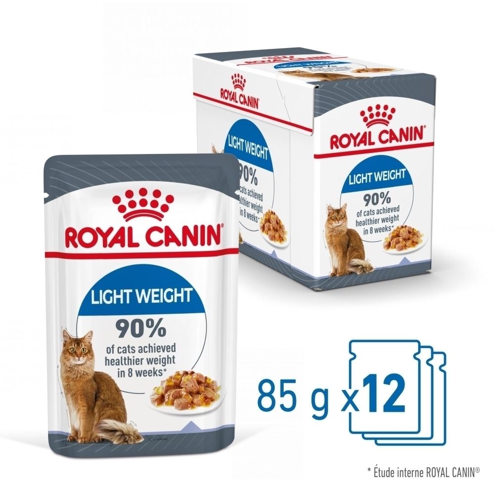 Royal Canin Light Weight kattenvoer zakje en doos, 85g x12.