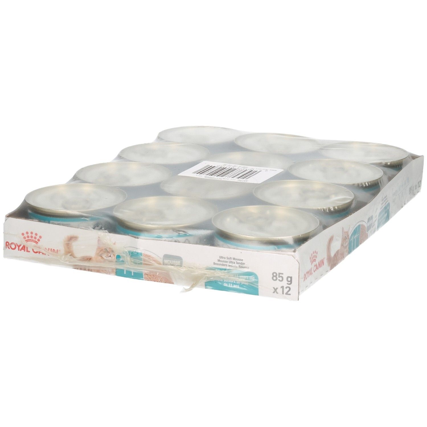 Verpakking van 12 blikjes Royal Canin kattenvoer, 85g per blikje.