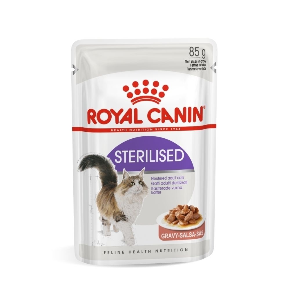 Sachet individuel Royal Canin Sterilised en sauce pour chat.