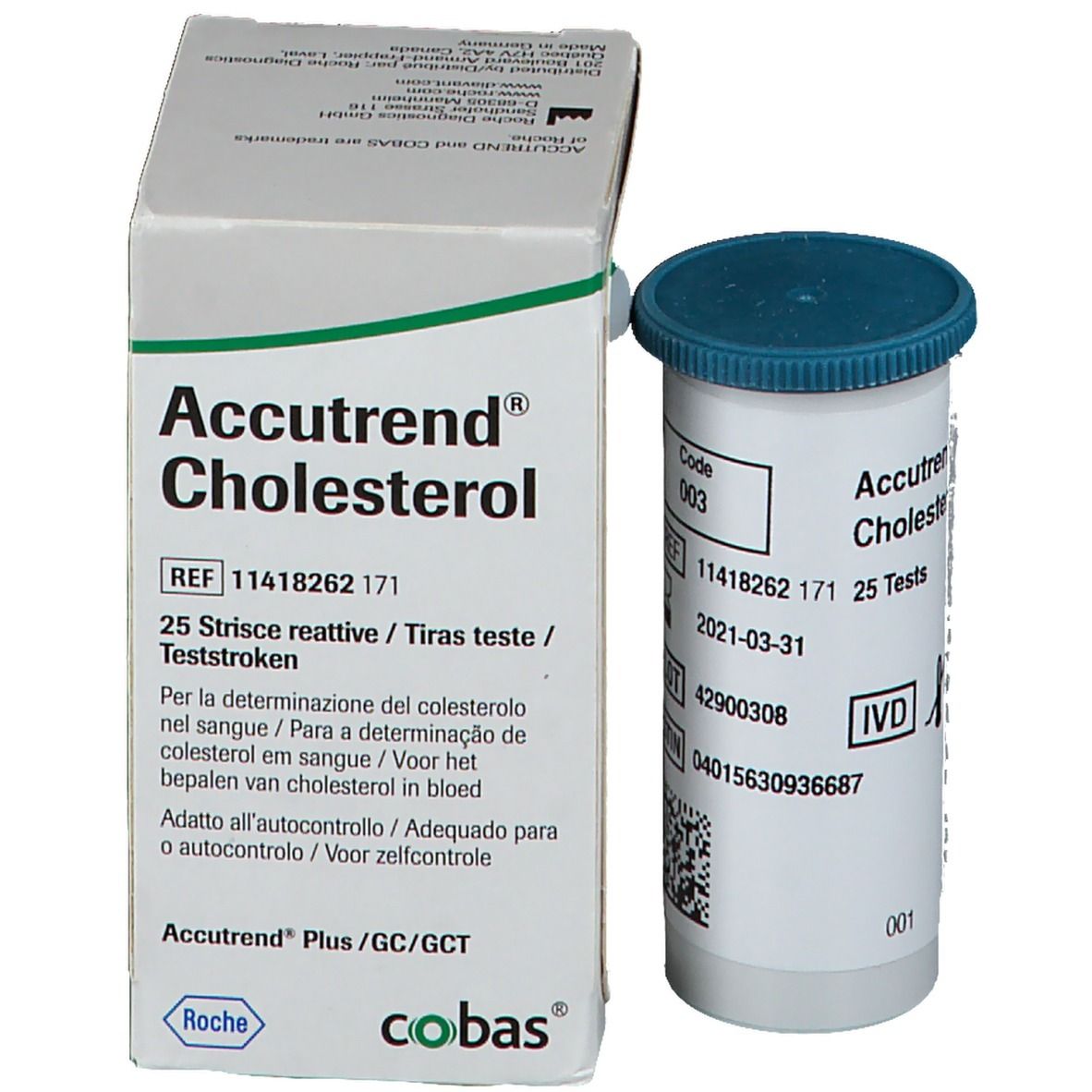 Bandelettes Réactives Roche Accutrend Cholestérol