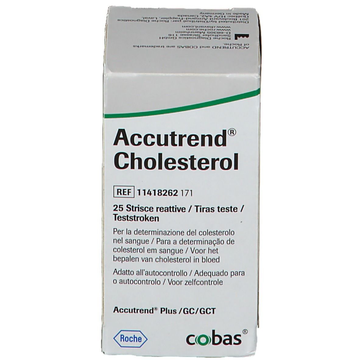 Bandelettes Réactives Roche Accutrend Cholestérol