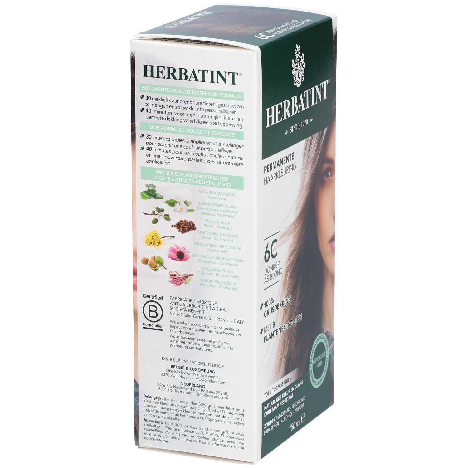 Herbatint Soin Colorant Permanent 6C Blond Foncé Cendré