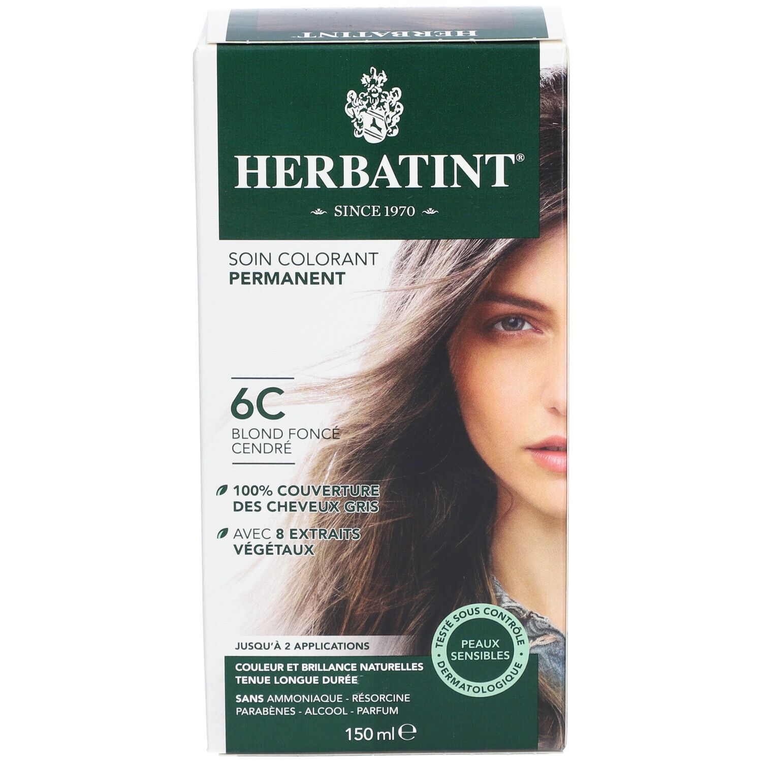 Herbatint Soin Colorant Permanent 6C Blond Foncé Cendré