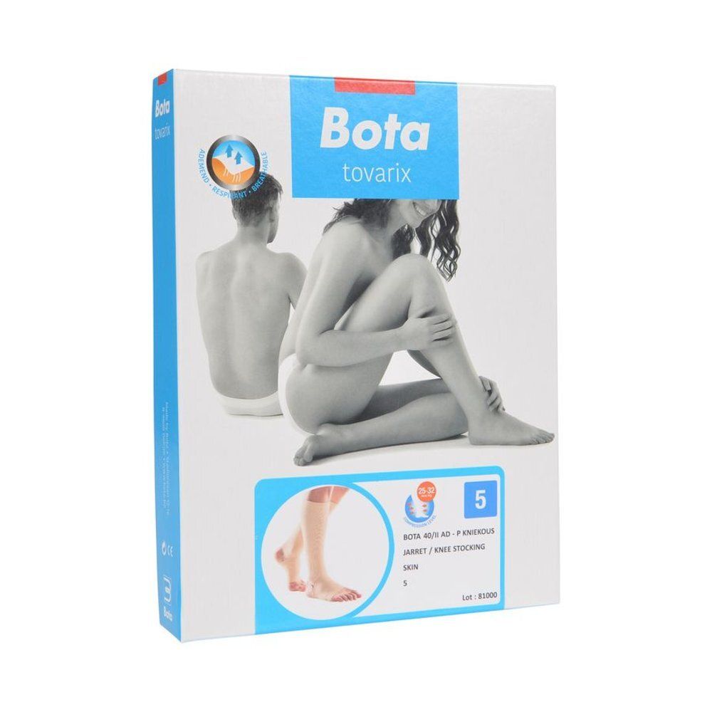 Verpakking van Bota tovarix. Op de voorkant staan benen afgebeeld en het product.