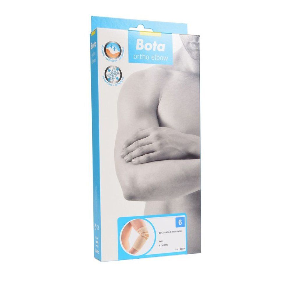 Emballage Bota Ortho Elbow 800 Skin Taille 6. Inscription du nom du produit, illustration du coude et indication de taille.