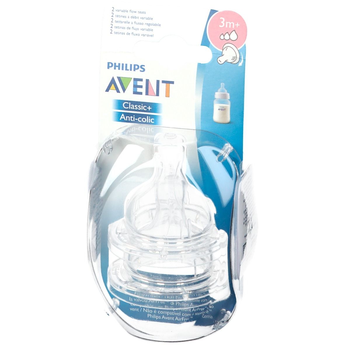 Avent Classic+ Tétine Variable 3 Positions SCF635/27