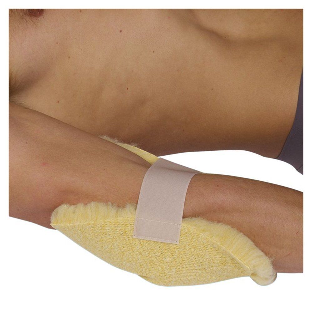 Bande de compression beige pour le bras.