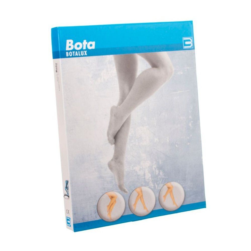 Emballage de Botalux. Marque : Bota, botalux. Trois illustrations de collants.