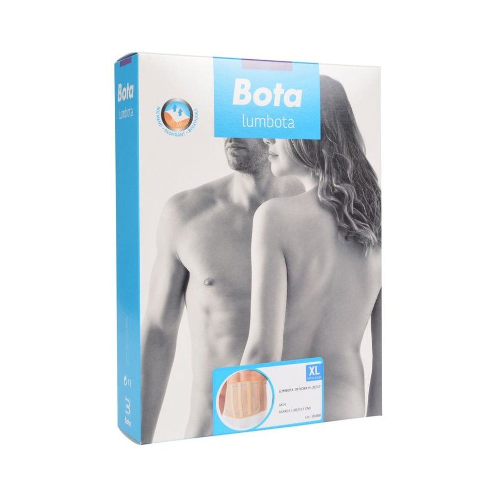 Verpakking van Bota Lumbota. Doos met productafbeelding en XL-aanduiding.