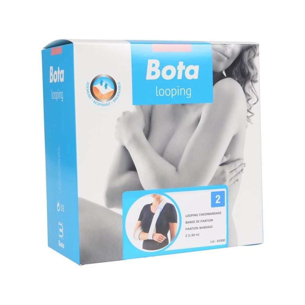 Emballage de Bota Looping. Image du produit et nom. Respirant et respirant.