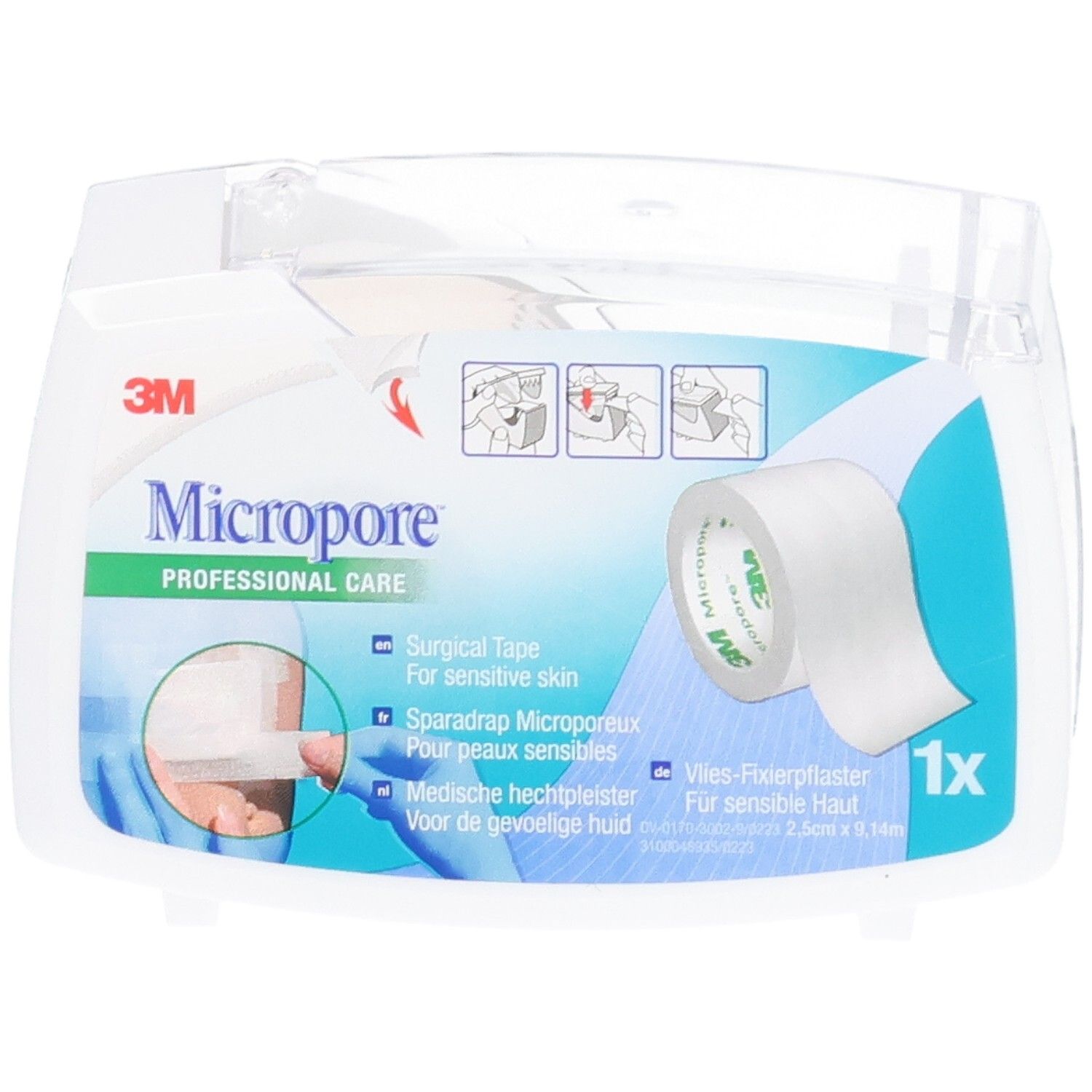 3M Micropore professioneel medisch tape voor gevoelige huid, 1 rol.