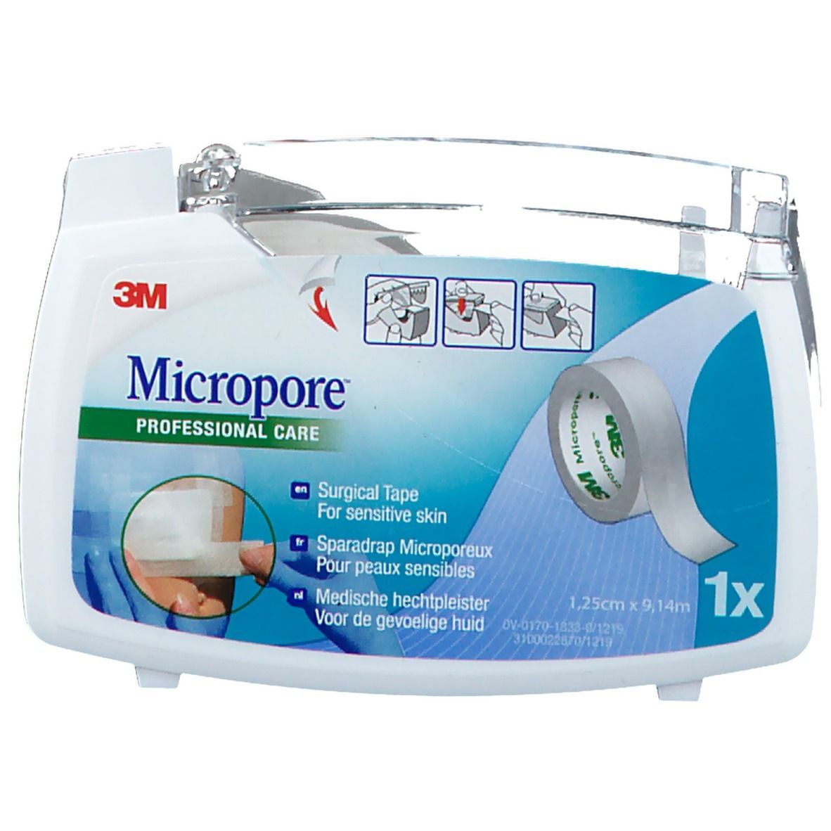 3M Micropore Sparadrap Chirurgical Dévidoir 1,25cm x 9,14m 1530-0/D