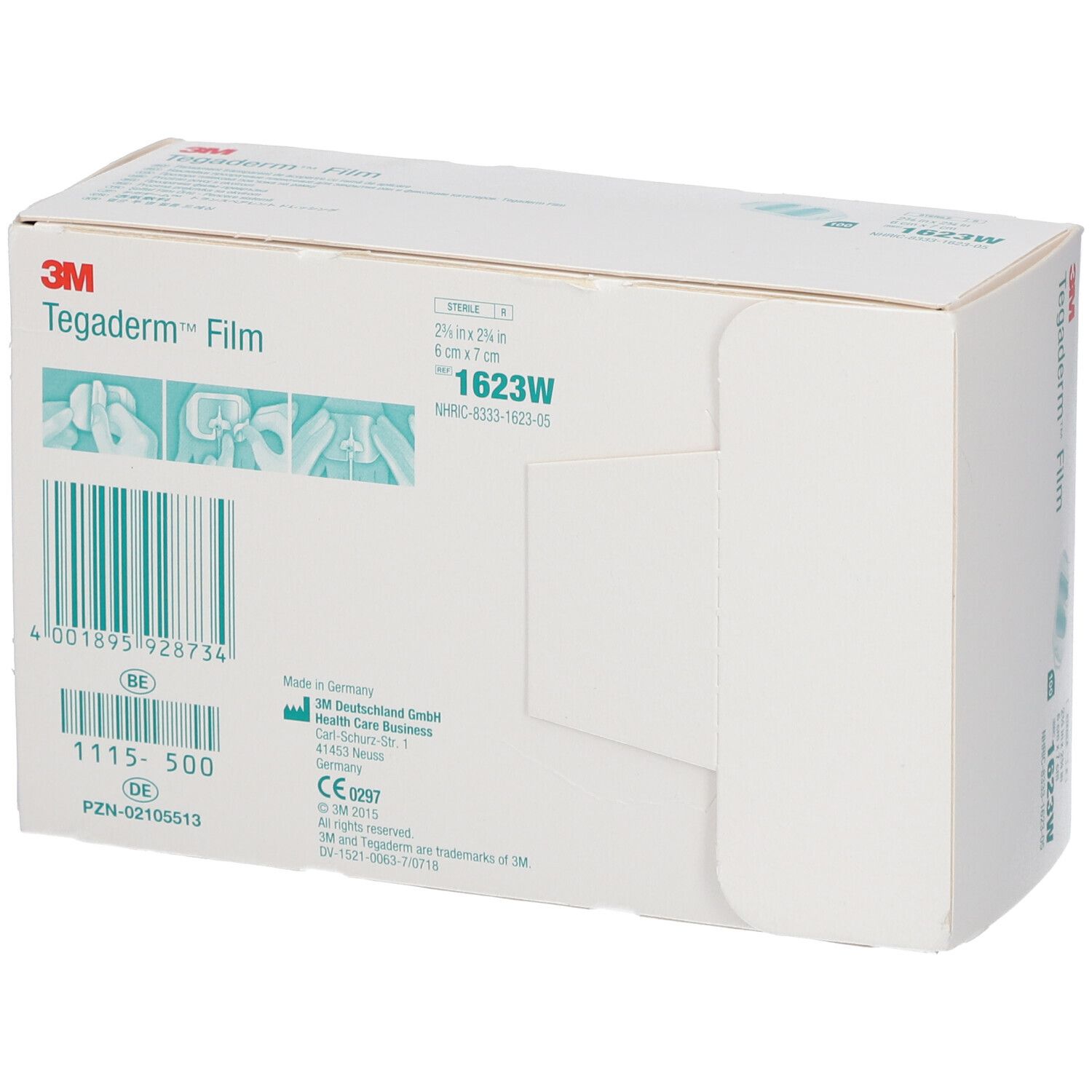 3M Tegaderm I.V. - Transparant Filmverband 6cm x 7cm 1623W