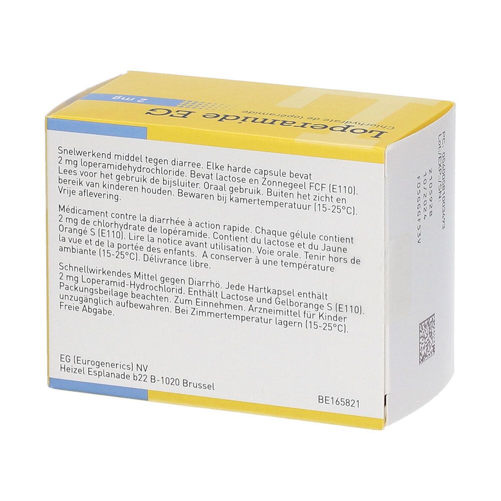 Loperamide EG 2 mg | Snelwerkend Middel tegen Diarree