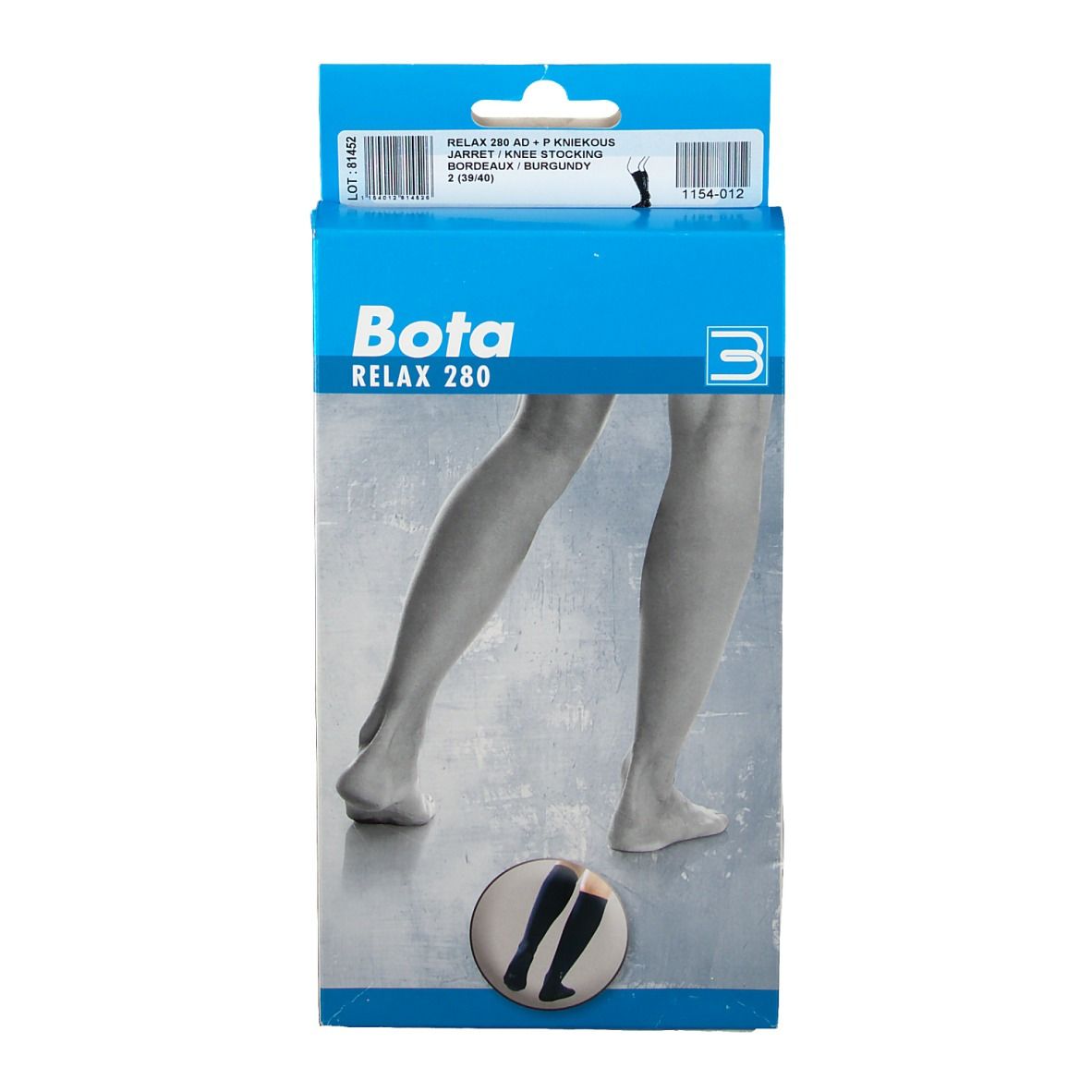 Bota Relax 280 Mi-Bas AD +P Bordeaux Taille 2