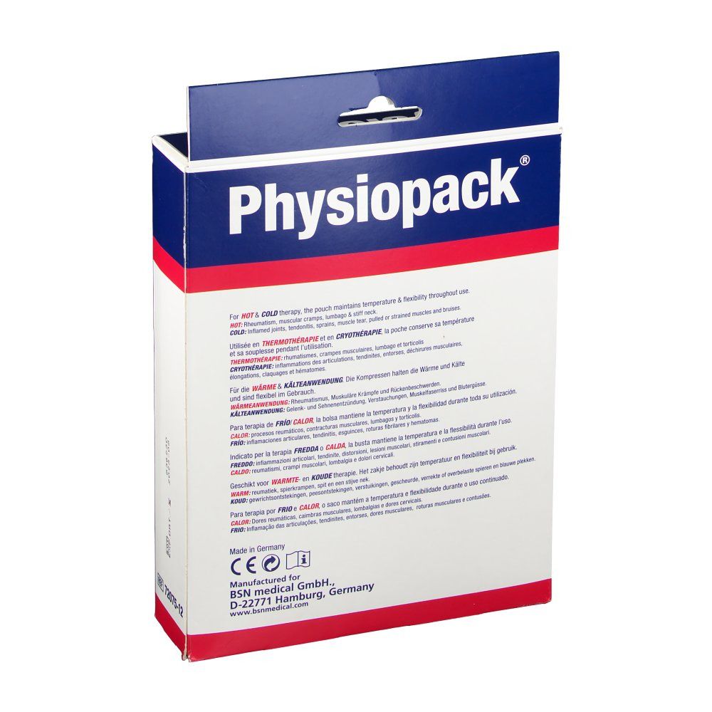 Achterkant van de verpakking. Meertalige tekst. Gebruiksinformatie. Fabrikantinformatie en CE-markering.