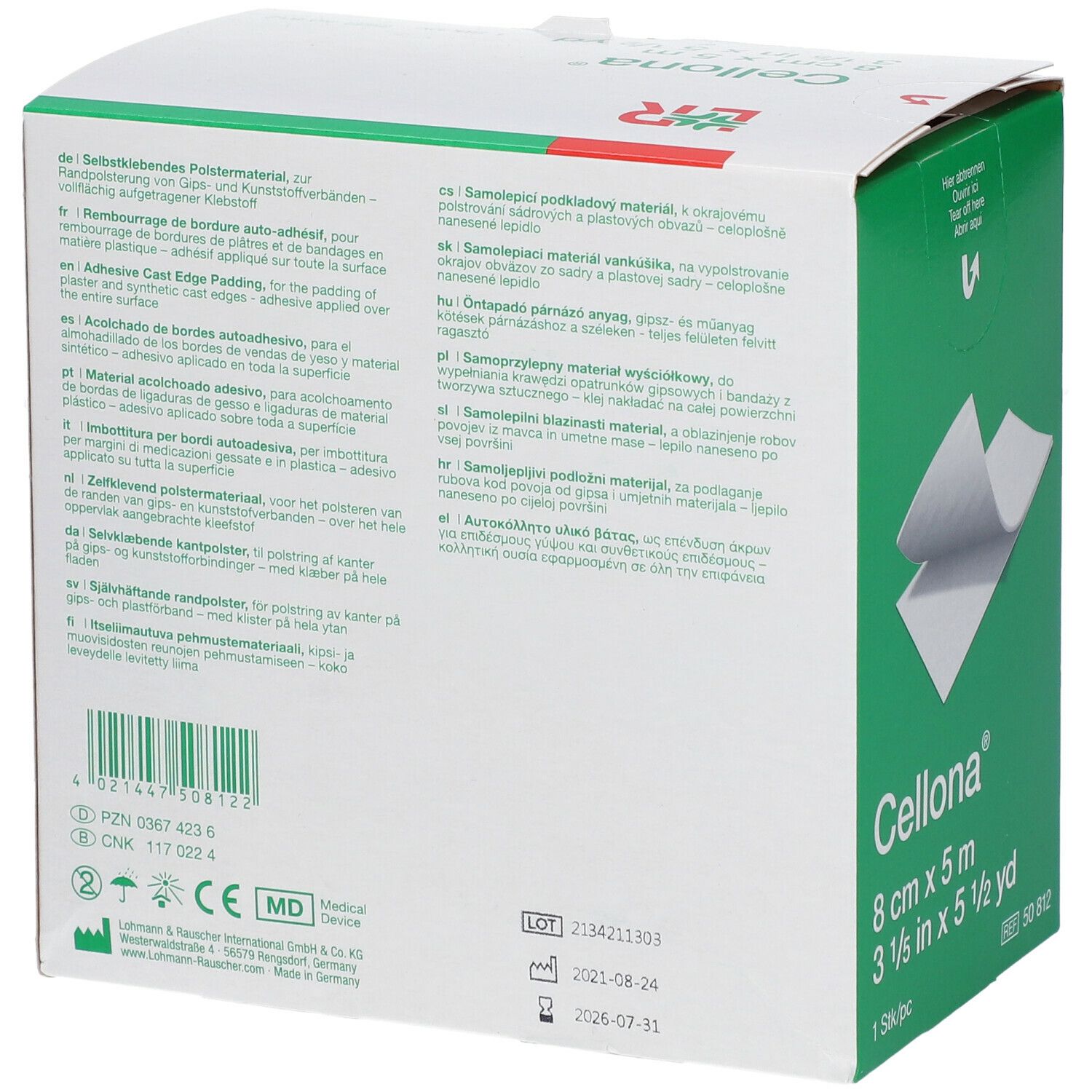 Lohmann & Rauscher Cellona Randpolster 8cm x 5m 50812