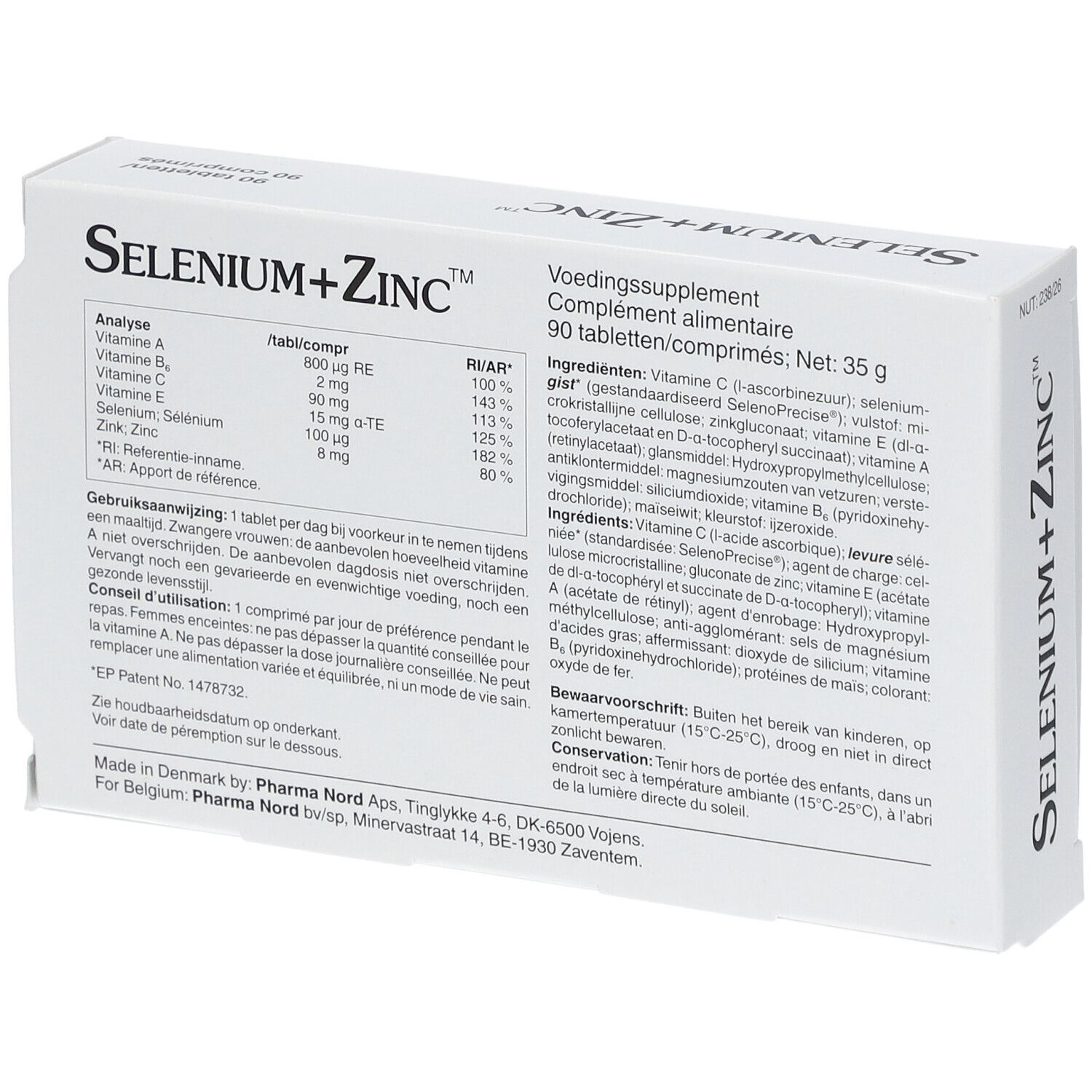 Pharma Nord Selenium+Zinc 90 St Farmaline