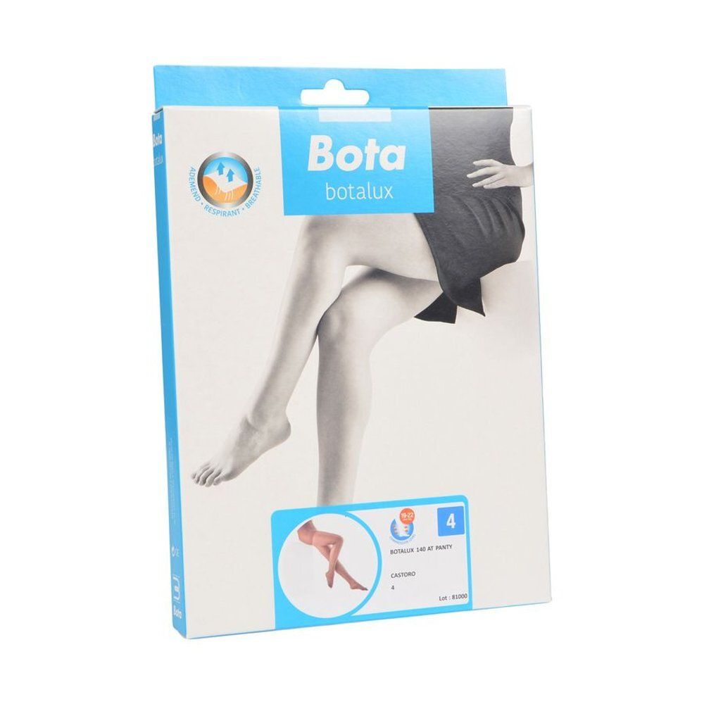Verpakking Bota Botalux 140 AT Grb N2. Logo, productafbeelding, maat 4. Vrouw met panty.