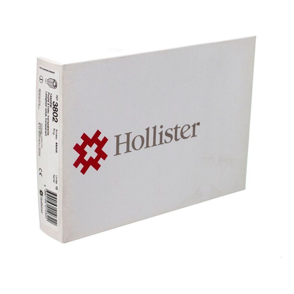 Witte verpakking met rood kruislogo en Hollister-tekst. Productinformatie en CE-markering op de zijkant.