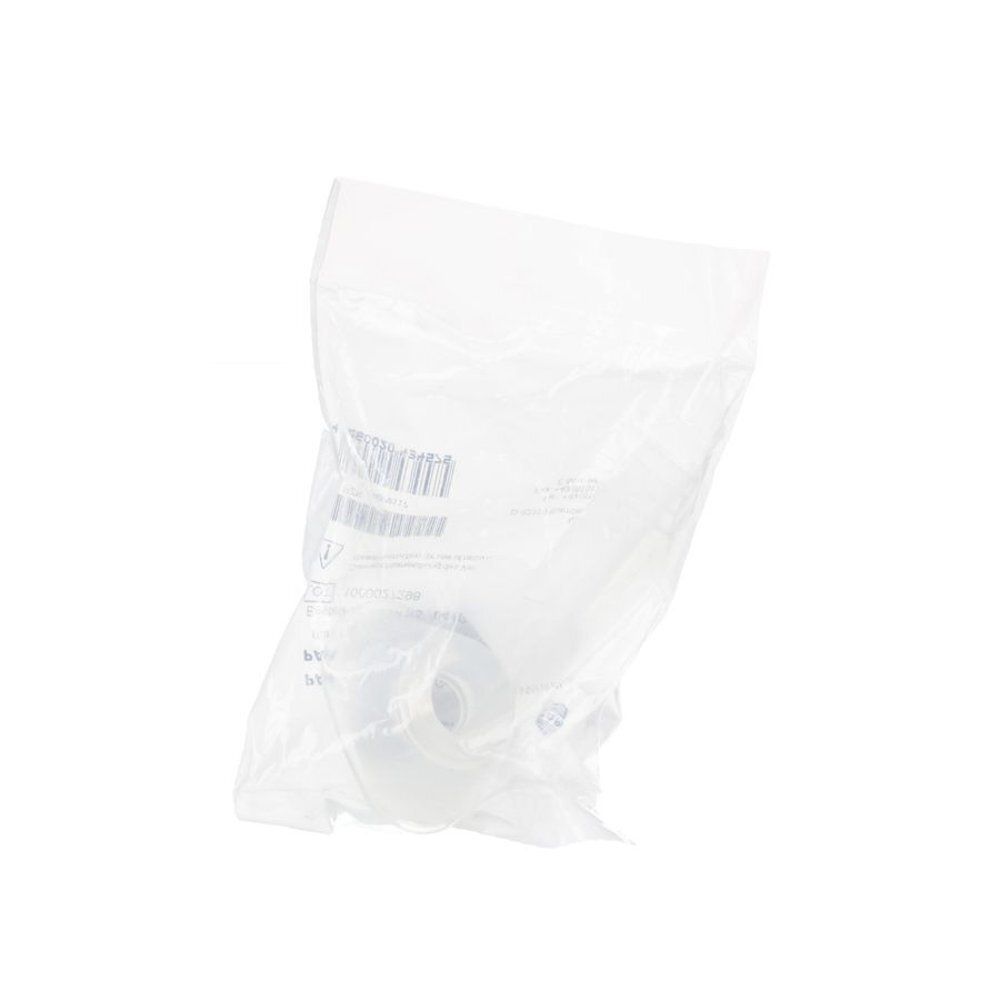 Masque bébé dans un emballage plastique. La masque est visible.