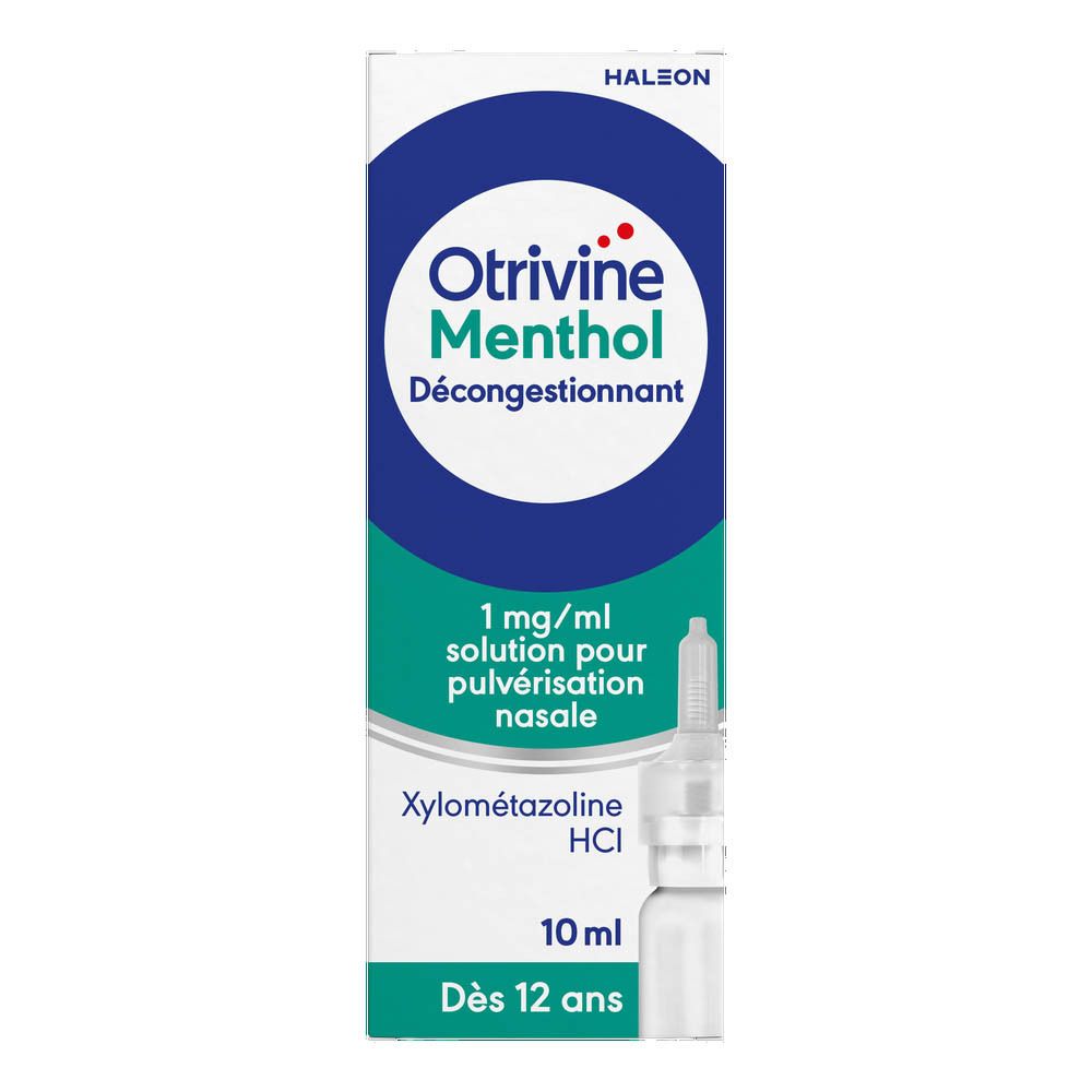 Otrivine Menthol Décongestionnant 1 mg/ml Solution pour Pulvérisation Nasale