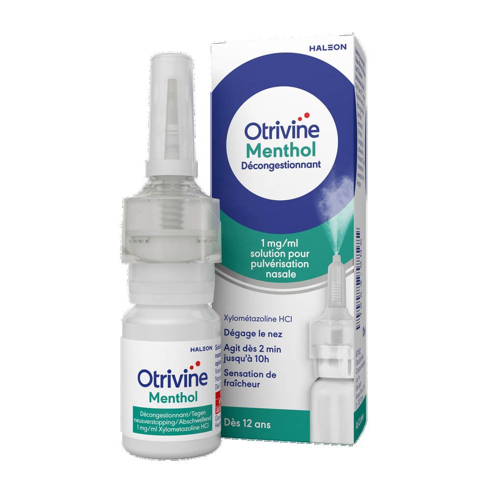 Otrivine Menthol Décongestionnant 1 mg/ml Solution pour Pulvérisation Nasale