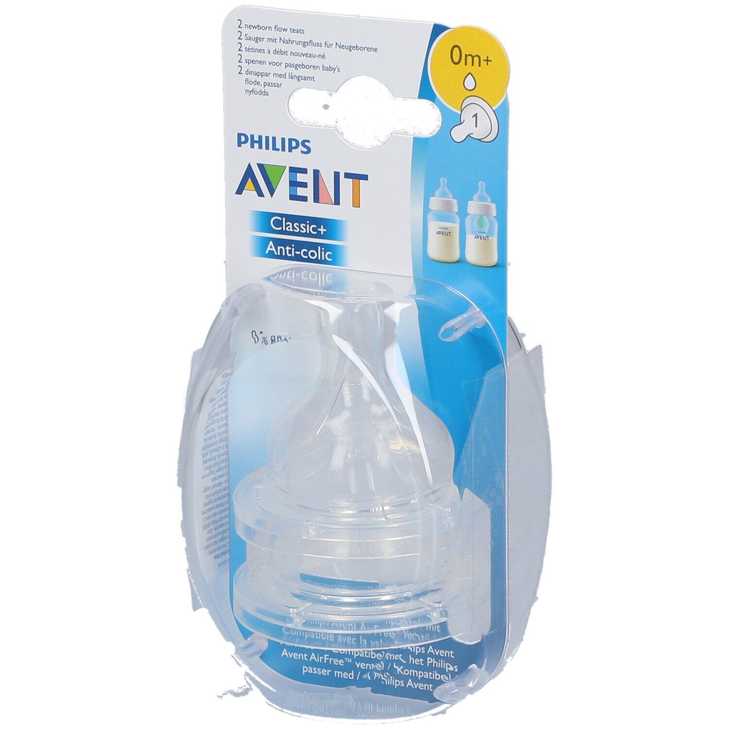 Philips Avent Classic+ Zuigspenen Pasgeborenen 1 Gaatje SCF631/27