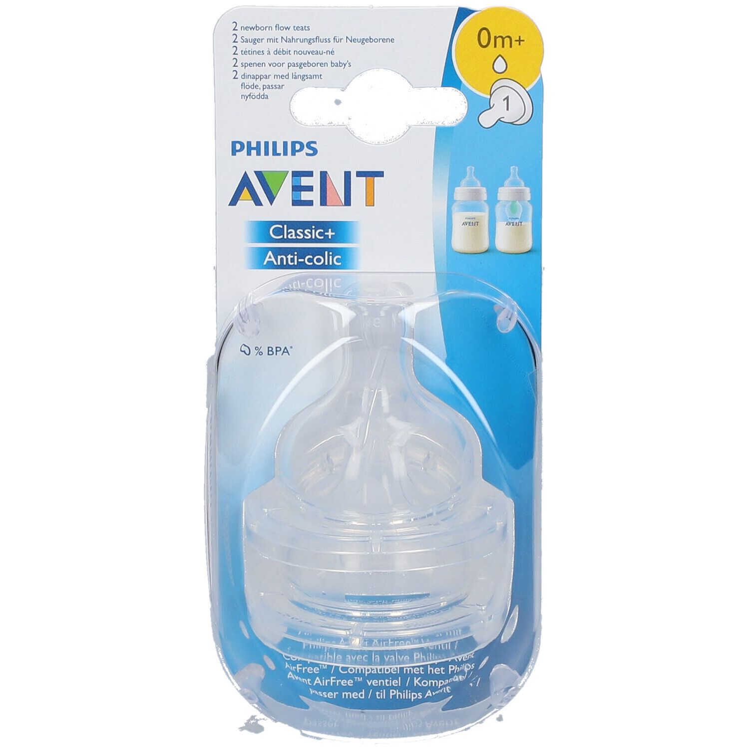 Philips Avent Classic+ Zuigspenen Pasgeborenen 1 Gaatje SCF631/27