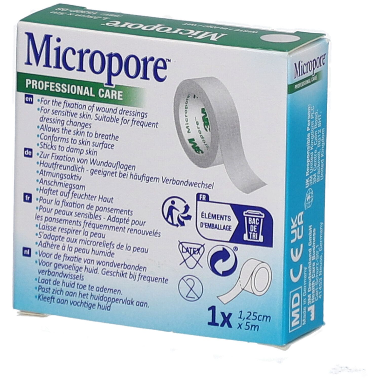 3M Micropore Sparadrap Chirurgical 1,25cm x 5m 1530/1B