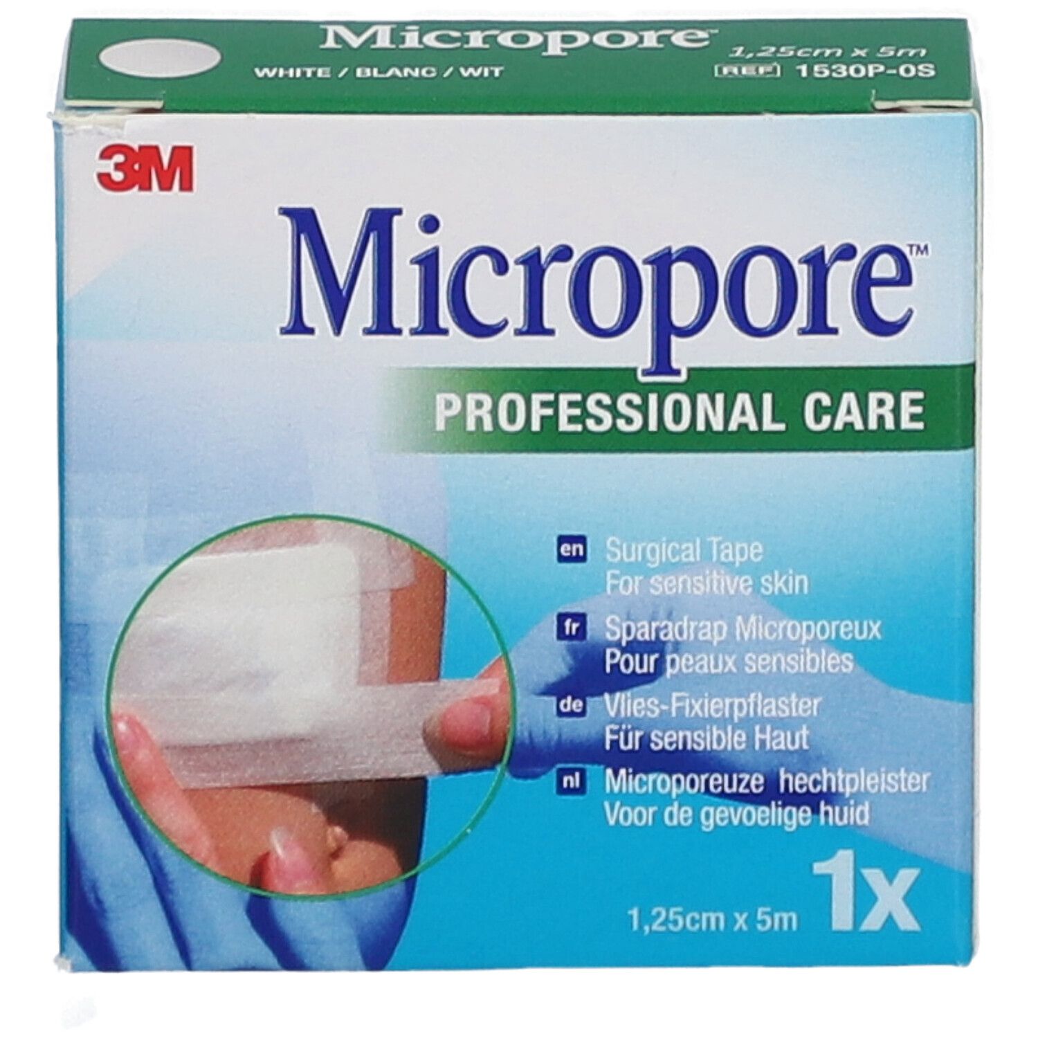 3M Micropore Sparadrap Chirurgical 1,25cm x 5m 1530/1B