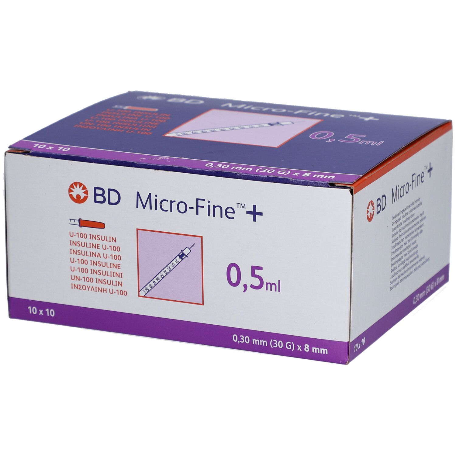 BD Microfine+ Insuline Spuit 0.5ml 30g 8mm