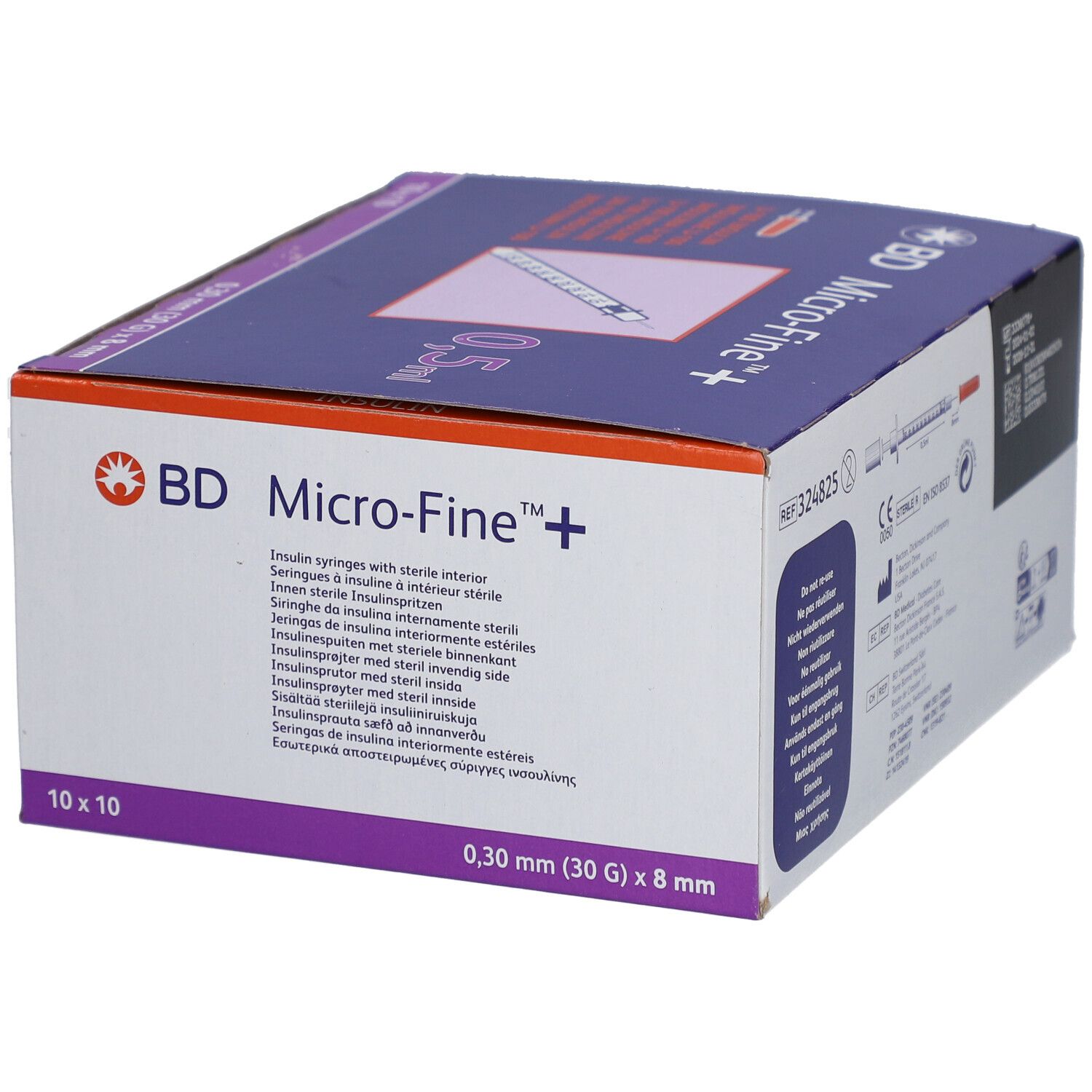 BD Microfine+ Seringue Insuline 0.5ml 30g 8mm