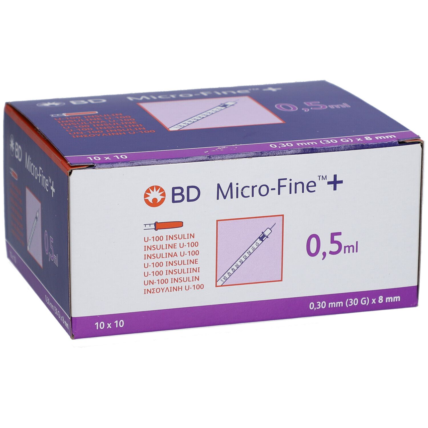 BD Microfine+ Insuline Spuit 0.5ml 30g 8mm