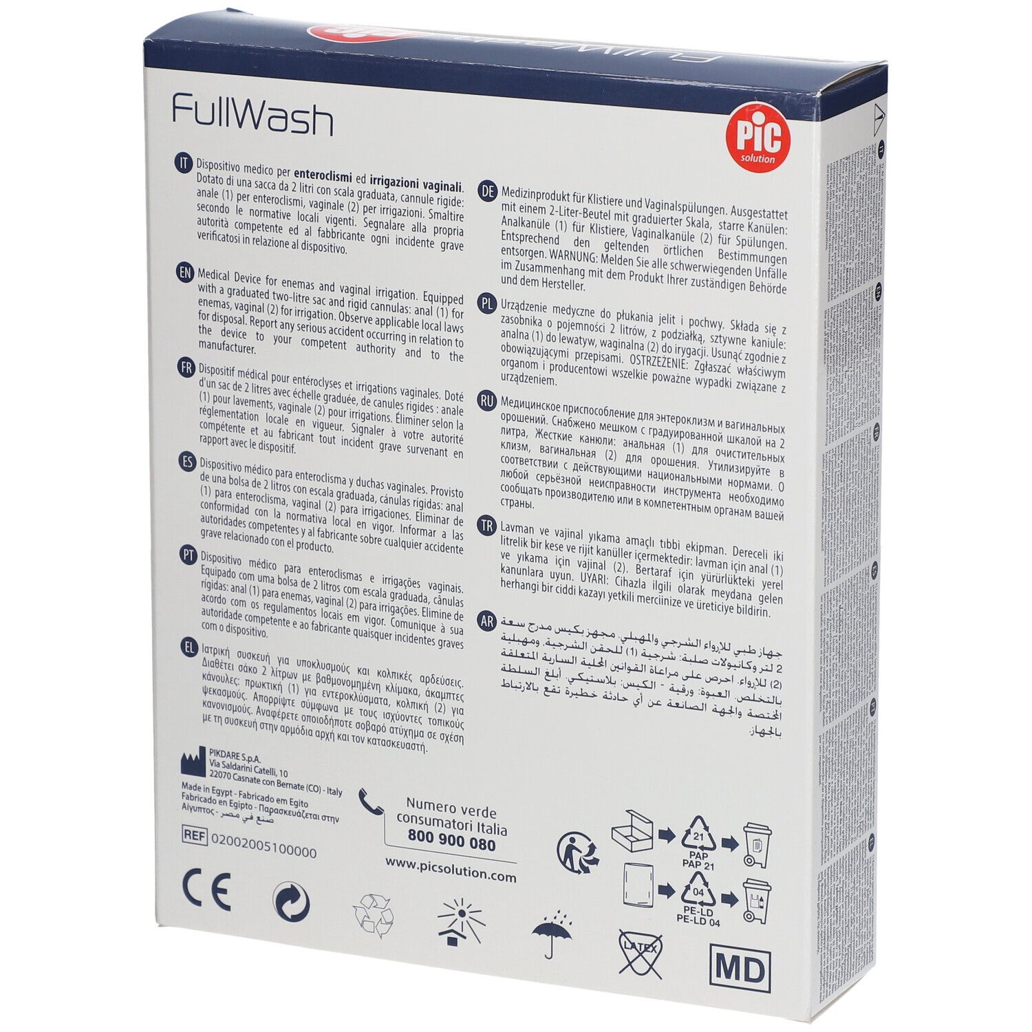 Solution PIC FullWash pour entéroclyses et irrigations vaginales